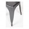 Chairs in Metallic Gray Steel - Set of 4 - Bolero