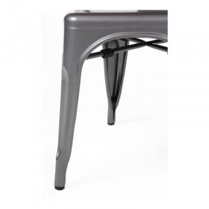Stoelen in Metallic Grijs Staal - Set van 4 - Bolero