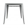 Table Carrée en Acier Gris Métallisé – L 668 x P 668 mm - Bolero