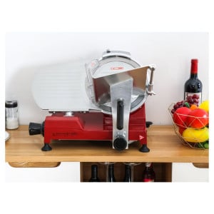 Zwaartekracht Ham Slicer Ø 220 mm 120 W Rood