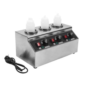 Schokoladenwärmer Triple Dynasteel: Professioneller elektrischer Bain-Marie für Schokoladensauce