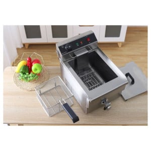 Professionele Friteuse 13 L 3000 W met Aftap - Inox