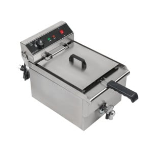 Professionele Friteuse 13 L 3000 W met Aftap - Inox