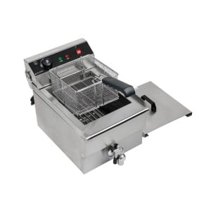 Professionele Friteuse 13 L 3000 W met Aftap - Inox