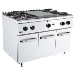 Professionele Fornuis 700 op Gas - 4 Branders - CombiSteel