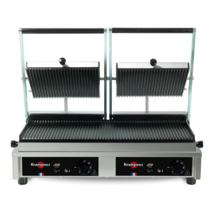 Multi Contact Grill Groot - Geribbelde platen