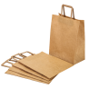 Tragetasche Kraftpapier 26 x 14 x 33 cm - Packung mit 250 Stück - Dynasteel