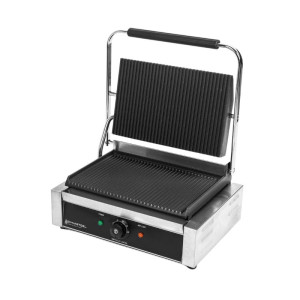 Grill Panini Grande Surface de Chauffe Rainurée - Dynasteel: performances exceptionnelles et utilisation pratique pour professio