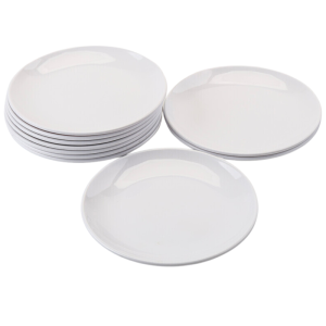 Ronde Melamine Bord Ø 17,7 cm Wit - Set van 10
