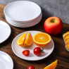 Ronde Melamine Bord Ø 17,7 cm Wit - Set van 10