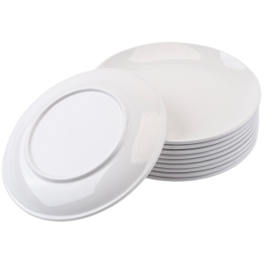 Ronde Melamine Bord Ø 17,7 cm Wit - Set van 10