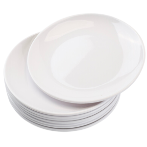 Ronde Melamine Bord Ø 17,7 cm Wit - Set van 10