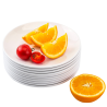 Ronde Melamine Bord Ø 17,7 cm Wit - Set van 10