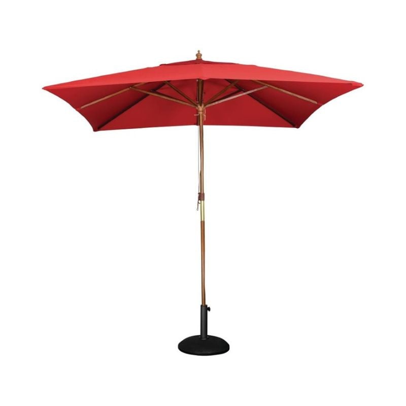 Rode Vierkante Parasol - 2,5m - Bolero