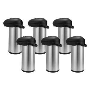 Thermos Pump Coffee Maker 5 L Stainless Steel — Set of 6 CHR