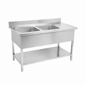 Duik 2 Bekkens met Rugleuning en Plank - Robuust en functioneel | Dynasteel