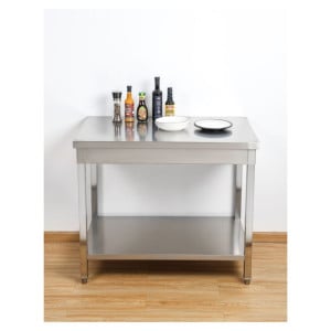 Stainless Steel Table with Dynasteel Shelf - Professional Catering