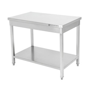 Stainless Steel Table 1600 x 600 mm with Lower Shelf — AISI 201