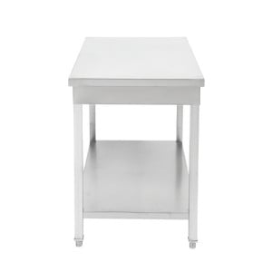 Tafel Inox 1600 x 600 mm met Onderste Plank — AISI 201