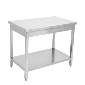 Tafel Inox 1600 x 600 mm met Onderste Plank — AISI 201