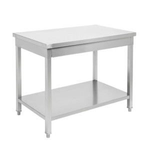 Stainless Steel Table with Shelf - D 700 mm - W 600 mm - Dynasteel