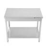 Tisch Edelstahl 1200x700 mm mit Unterregal — Pro CHR