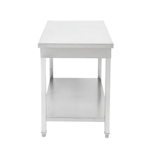 Stainless Steel Table with Shelf - D 700 mm - W 1200 mm - Dynasteel