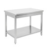 Stainless Steel Table 1200x700 mm with Lower Shelf — Pro CHR