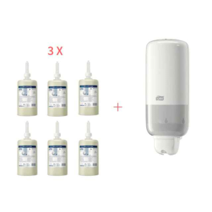 Starter Pack Witte Zeepdispenser en Zachte Vloeibare Zeep