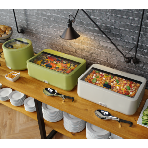 Chafing Dish UNIQ Wit - GN 1/1 - 4 L | HENDI - Elegant ontwerp voor buffetten en cateraars