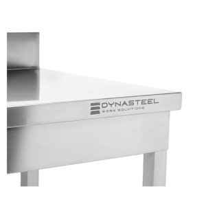 RVS tafel met spatwand en plank Dynasteel - Robuust en praktisch