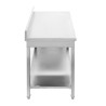 RVS Tafel 1000x600 mm Achterwand en Onderste Plank