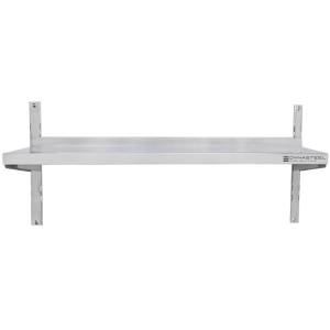 Stainless Steel Wall Shelf on Brackets - L 1200 x D 300 mm - Dynasteel