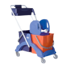 Washing Cart Kit with Frame and Mop - 2 x 15 L | Azurdi