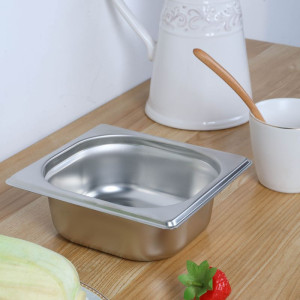 Gastro GN 1/6 Stainless Steel Tray - Depth 65 mm - 1 L - Dynasteel