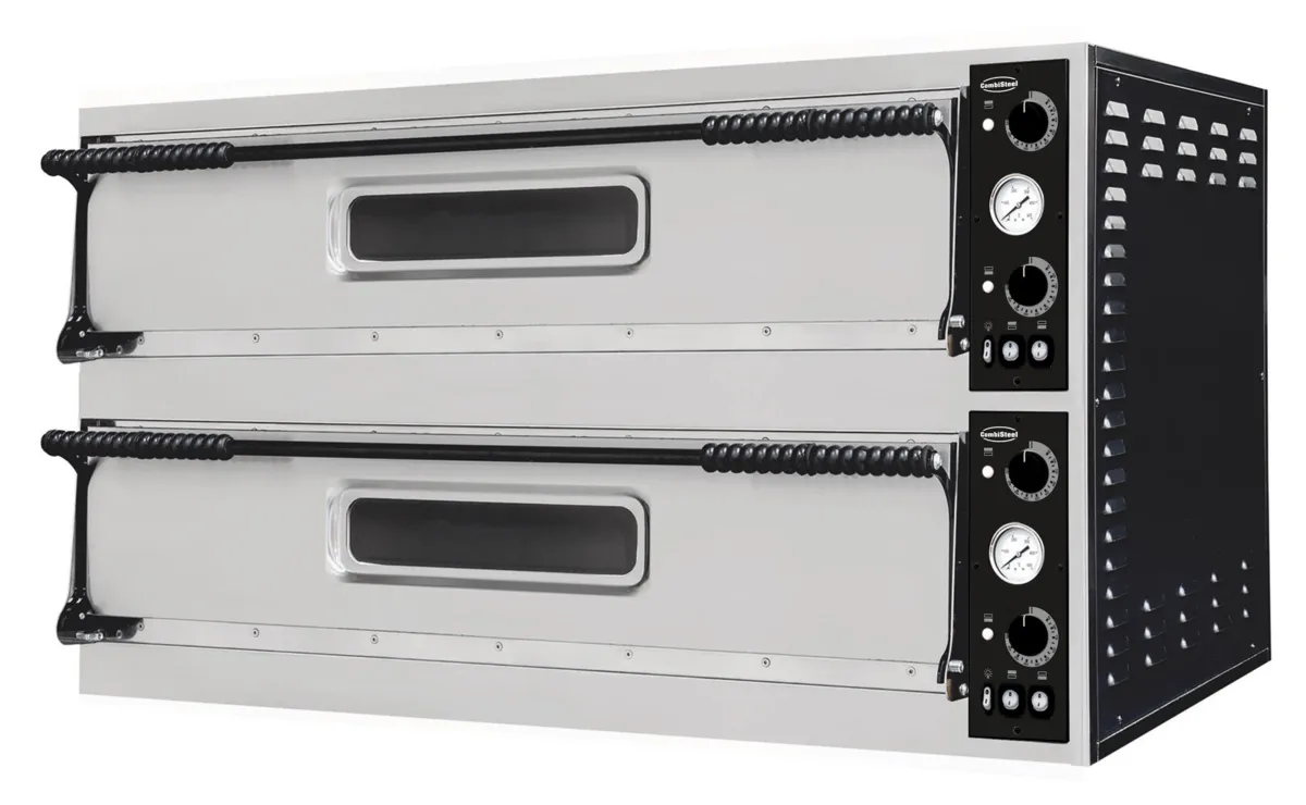 Pizzaoven met 2 Kamers - 2 x 3 Pizza's - 400 V