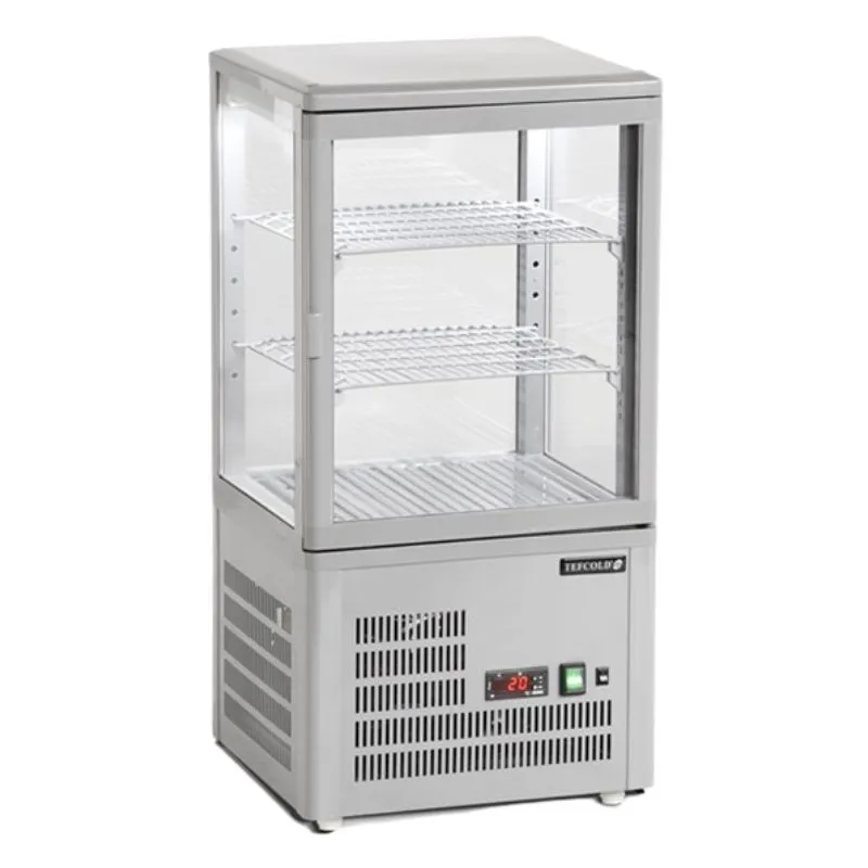 Grijze Glazen Deur Toonbank Koelvitrine - 58 L
