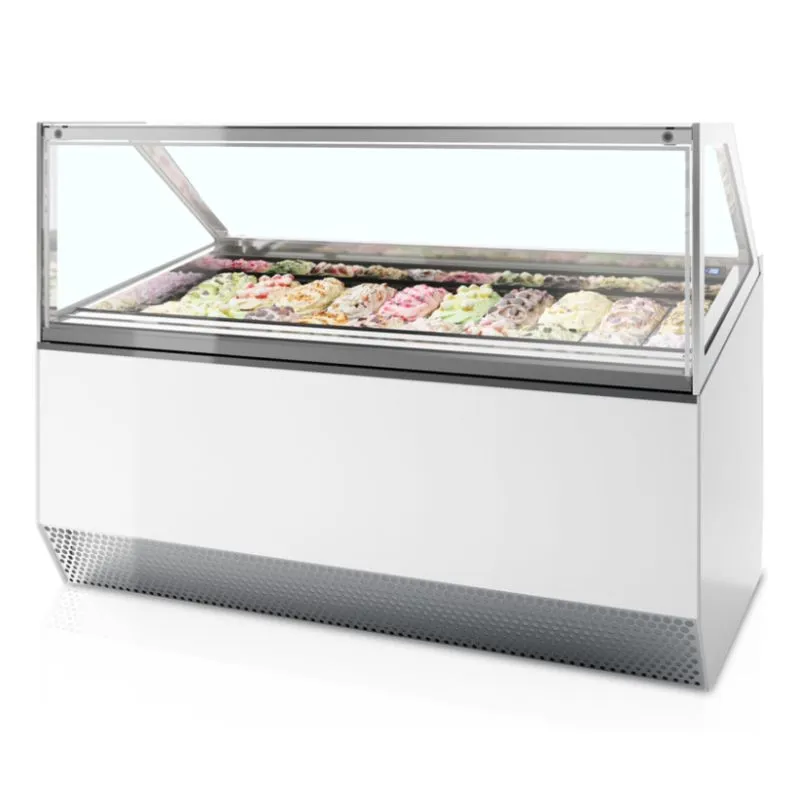Geventileerde Ijsvitrine met Rechte Voorzijde - 20 x 5 L