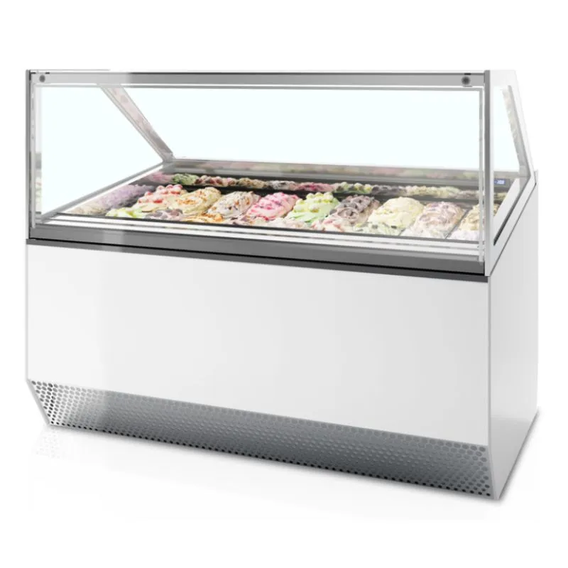 Geventileerde Ijsvitrine met Rechte Voorzijde - 18 x 5 L