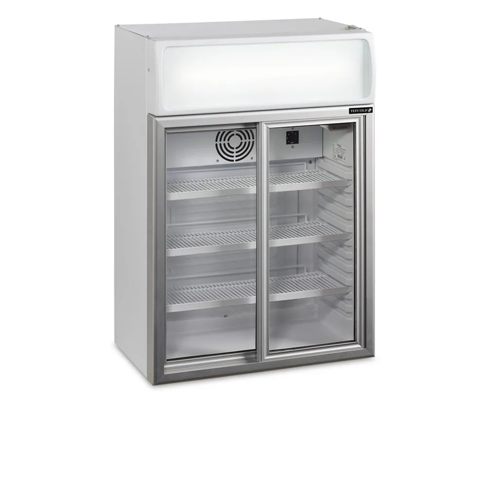 Mini Koelkast met Luifel - 2 Glazen Deuren - 60 L