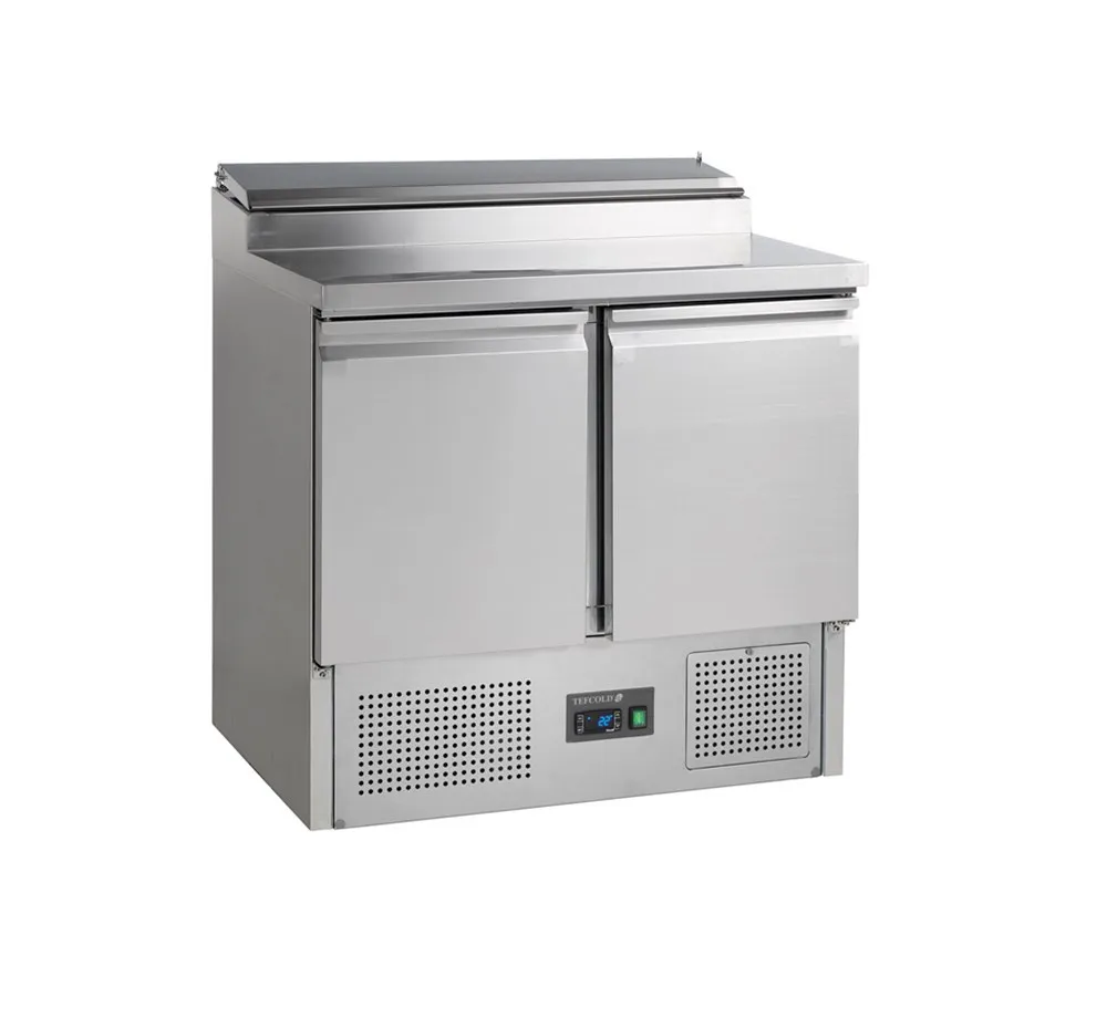 Gekoelde Saladette GN 1/1 in RVS - 2 Deuren - 201 L - 5 GN 1/6