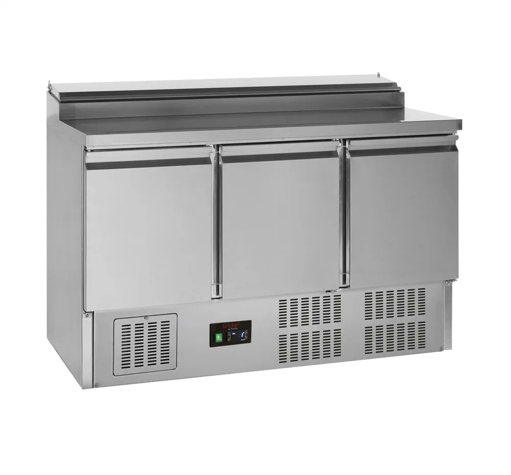 Gekoelde Saladette GN 1/1 in RVS - 3 Deuren - 320 L - 4 GN 1/3