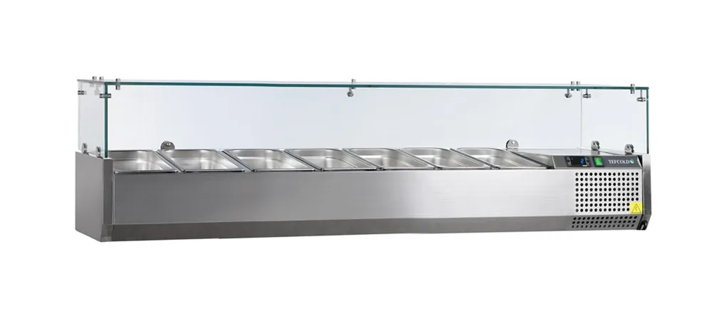 Saladette om neer te zetten - Statisch - 7 GN 1/4 - 36,4 L
