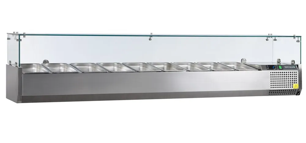 Saladette om neer te zetten - Statisch - 9 GN 1/3 - 63,9 L