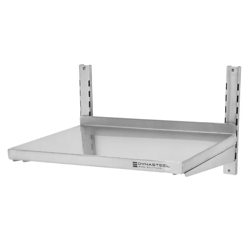 Roestvrijstalen Wandplank op Dragers - L 600 x D 400 mm