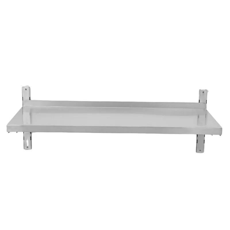 Roestvrijstalen Wandplank op Dragers - L 1000 x D 400 mm