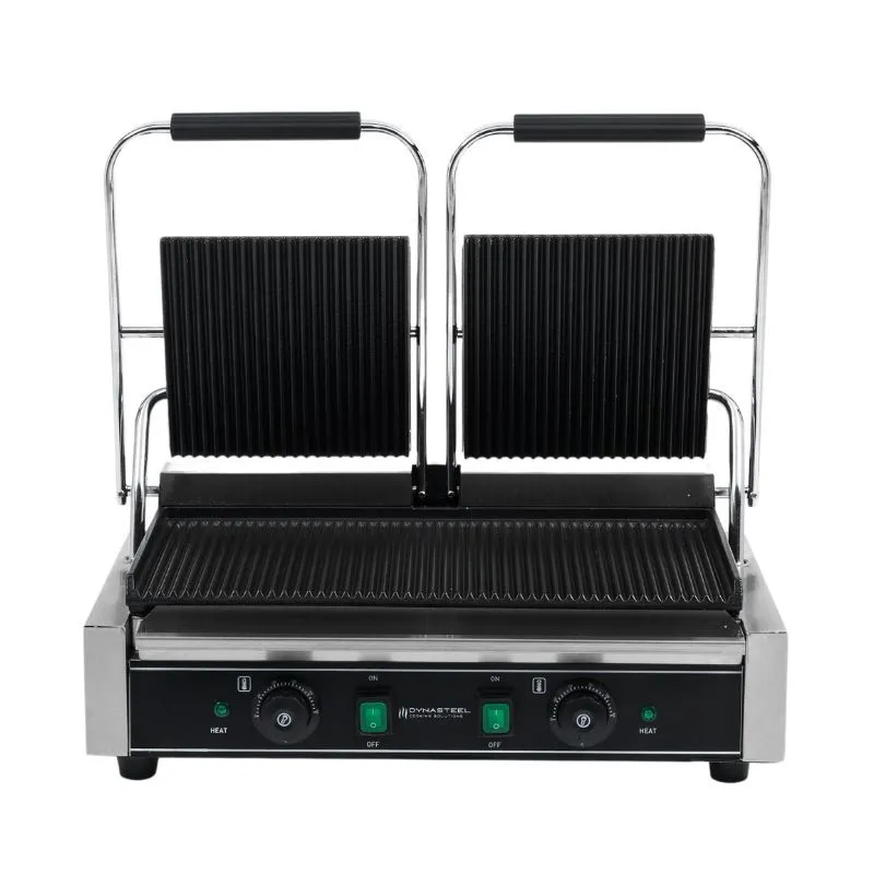 Grill Panini Dubbel - Geribbelde Platen