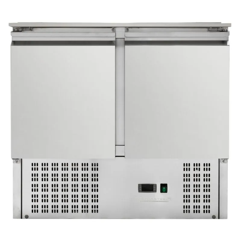 Saladette Compact 2 Deuren - Met Schuifdeksel - 2 GN 1/1 en 3 GN 1/6