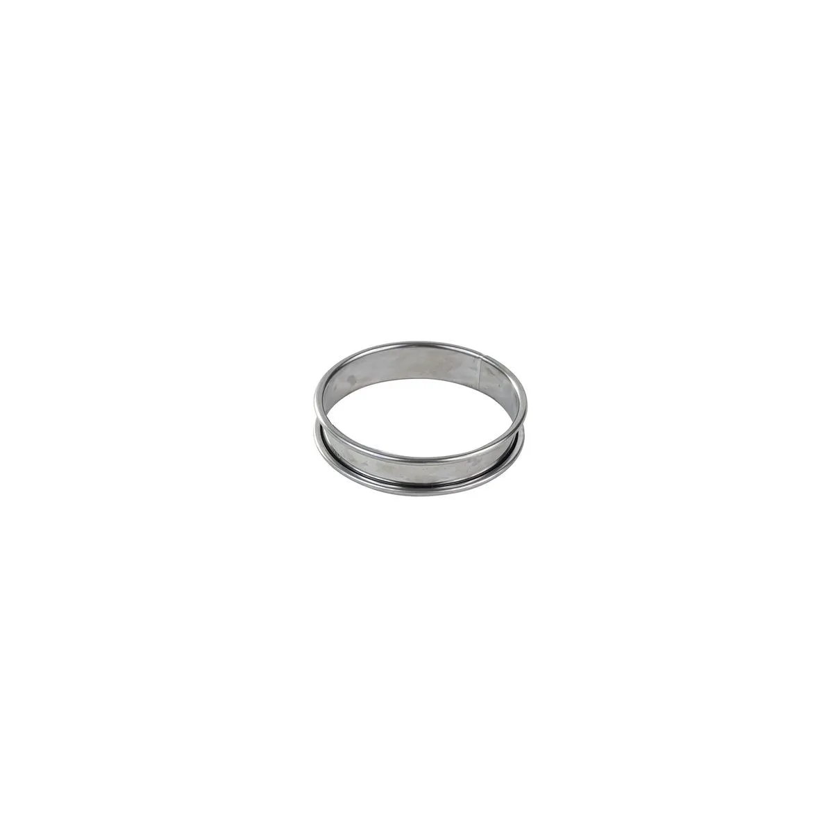 Ronde Taartvorm van Roestvrij Staal met Omgerolde Rand - ⌀ 90 mm