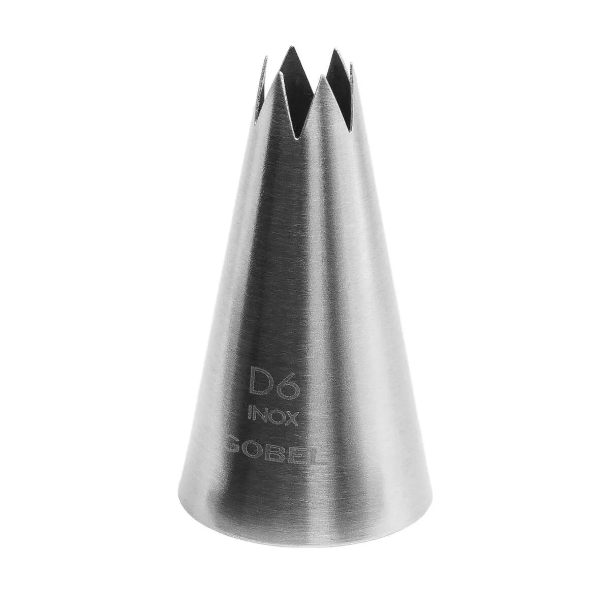 Geribbelde RVS Spuitmond met 6 Tanden - ⌀ 11 mm